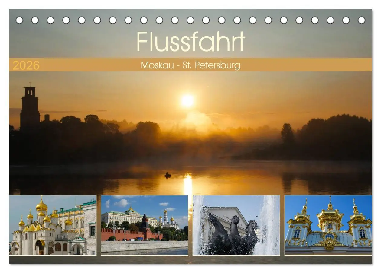 Cover: 9783516116748 | Flussfahrt Moskau - St. Petersburg (Tischkalender 2026 DIN A5...